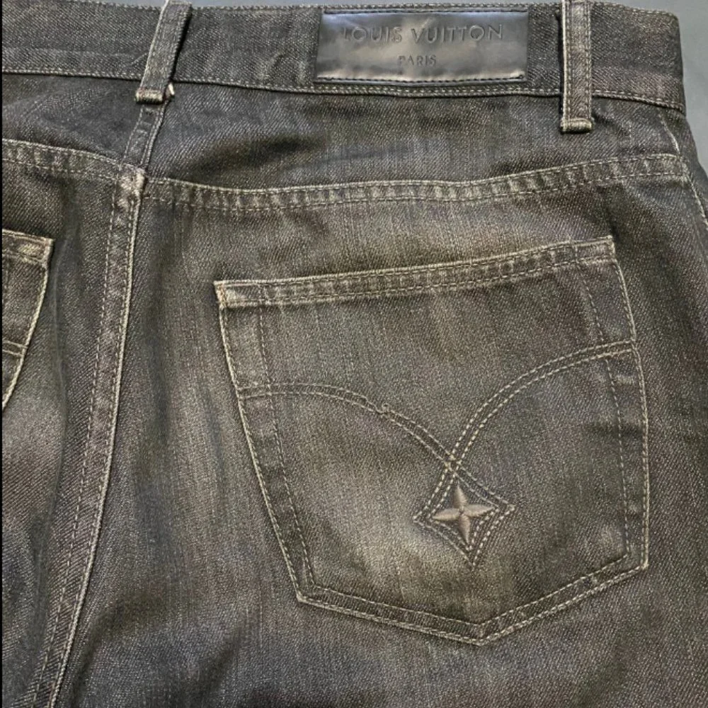 Louis Vuitton Flared Fleur LV Logo Jeans - Picture 2 of 8
